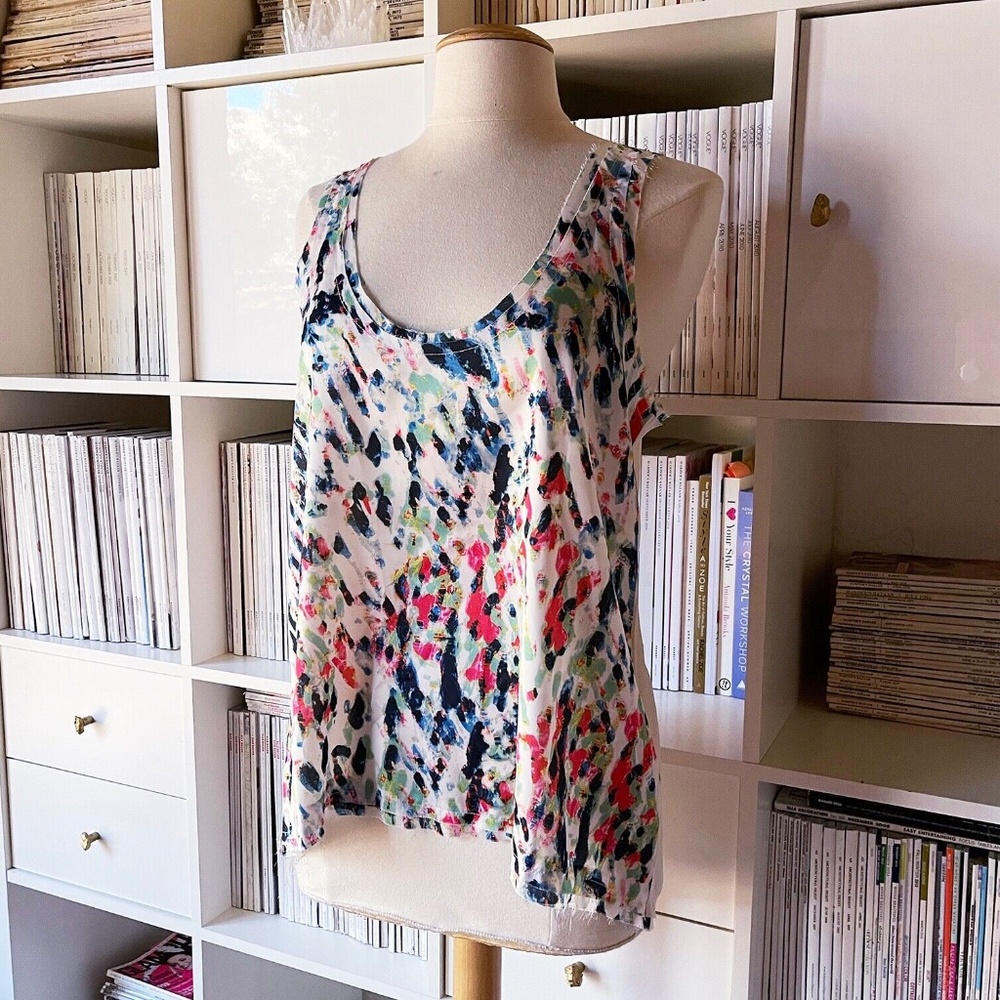 Lovers & FRIENDS Because I'm Addicted Tank top blouse sheer casual party summer